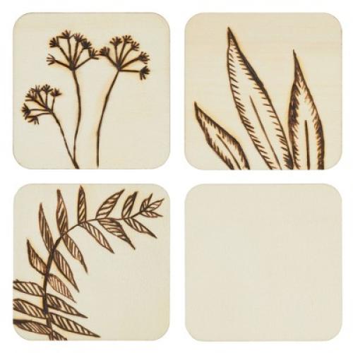 Bright Creations 60 Pack Unfinished Wood Squares for DIY Crafts, Classroom Projects, 3 In