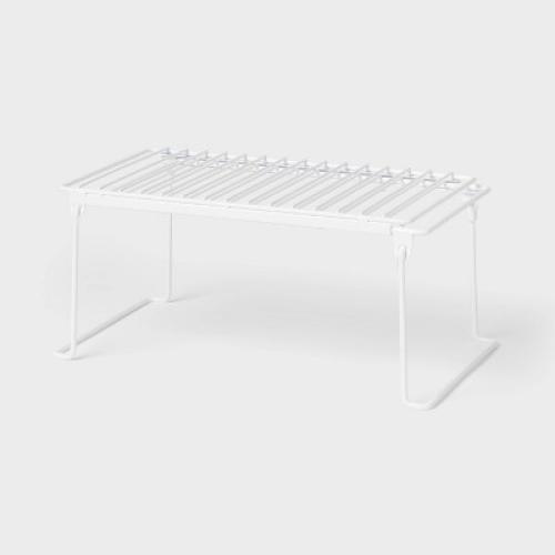 Expandable Collapsible Wire Cabinet Shelf White - Brightroom™