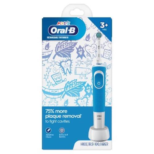 Oral-B Kids Electric Toothbrush with Sensitive Brush Head and Timer, for Kids 3