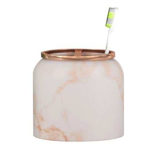 Nu Steel Misty Copper Collection Toothbrush Holder : Microfiber, Machine Washable, Non-Slip Backing
