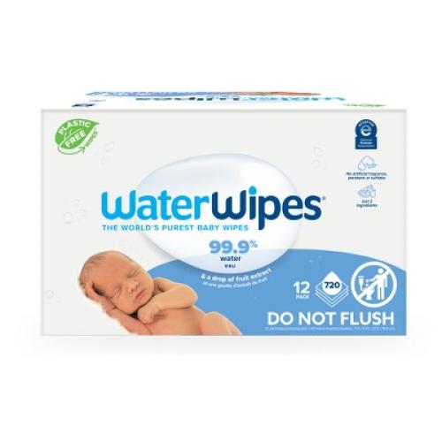 WaterWipes Plastic-Free Original Unscented 99.9% Water Based Baby Wipes - 720ct