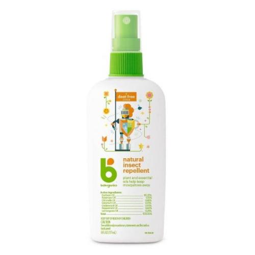 Babyganics 6oz Natural DEET Free Insect Repellent: Pump Spray, Skin Safe, Repels Gnats & Biting Flies 2 pack