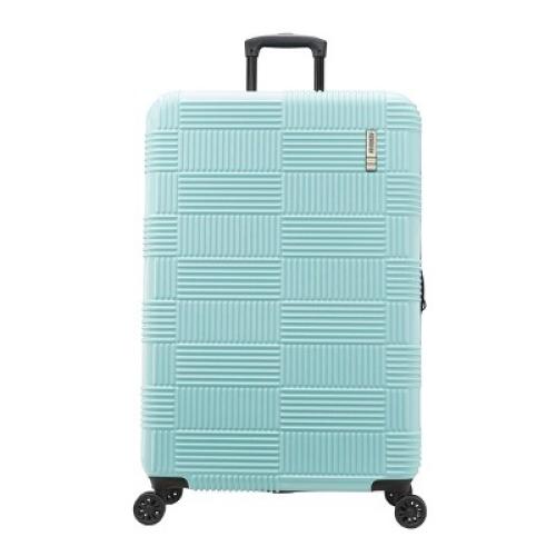 American Tourister NXT Hardside Large Checked Spinner Suitcase - Mint Green
