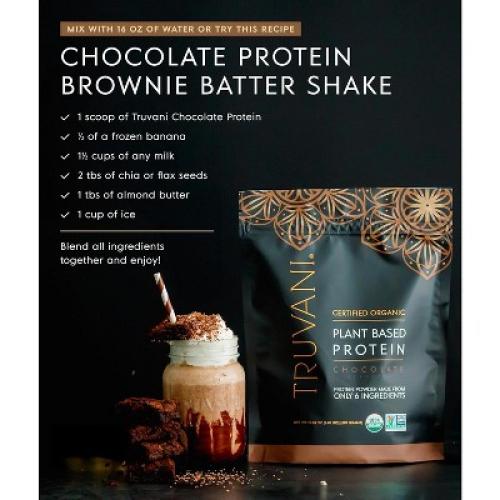 Truvani Plant-Based Chocolate Protein Powder, 25.65 Oz