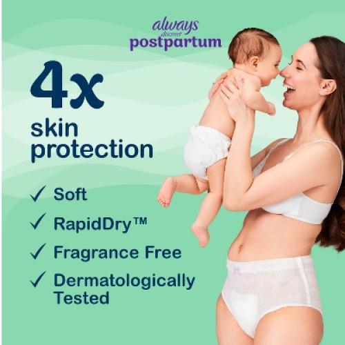 Always Discreet Postpartum Underwear Maxi Pad - Large - 14ct