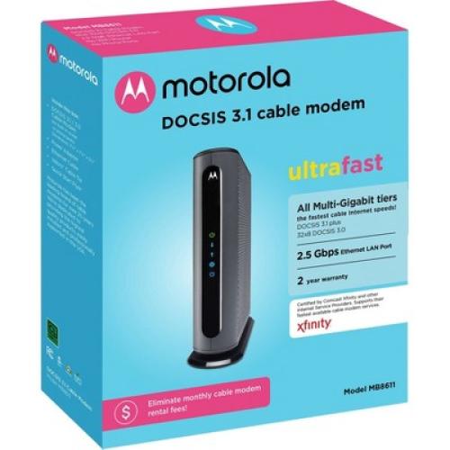 Motorola Ultra-Fast DOCSIS 3.1 Cable Modem with 32X8 DOCSIS 3.0 & 2.5Gbps Ethernet (MB8611) I'm
