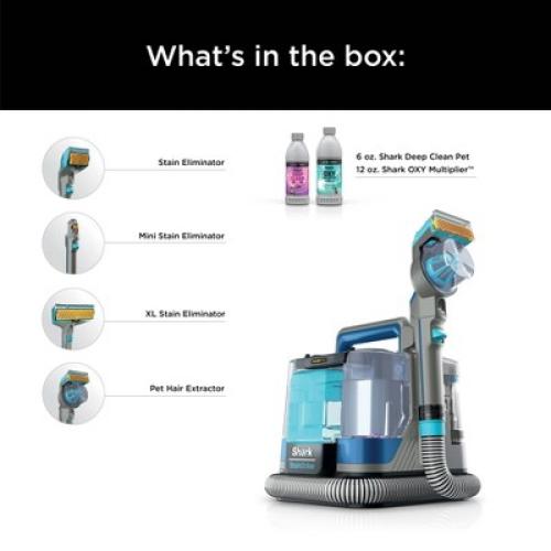 ‼️has stains and dust ‼️Shark StainStriker HairPro Portable Carpet, Upholstery & Area Rug Cleaner with Pet Mess & Hair Tools PX251TGT