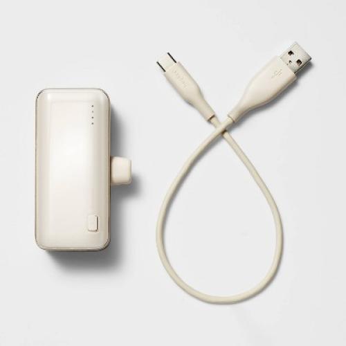 4200mAh Plug-In Lightning Power Bank - heyday™ Stone White