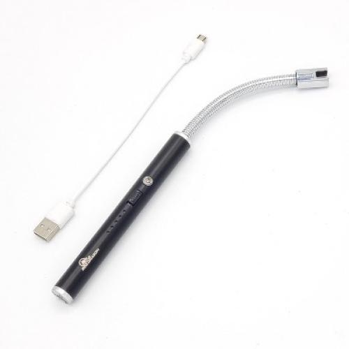 Size 10 BBQ Dragon BBQD490: Battery-Powered Metal Arc Lighter, Flexible Gooseneck, 10 Length - Black