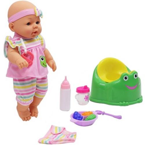 Dream Collection: New Born Baby Doll Care Set with Training Potty