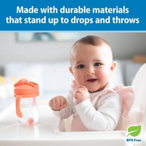Dr. Brown's Milestones 9 fl oz Baby's First Straw Cup - Coral