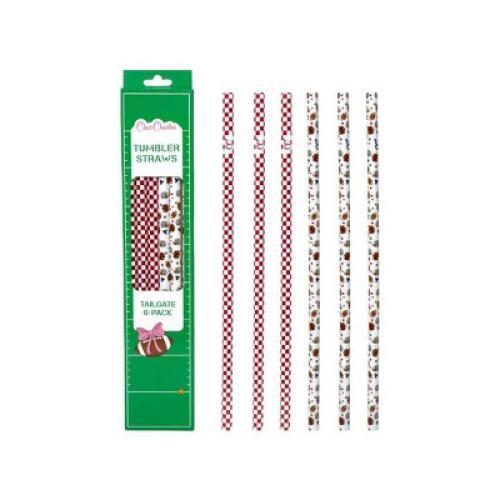 CharCharms 6pk 40oz Tailgate Water Bottle Straws