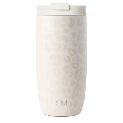 Simple Modern 16oz Voyager Leopard Travel Mug Cream