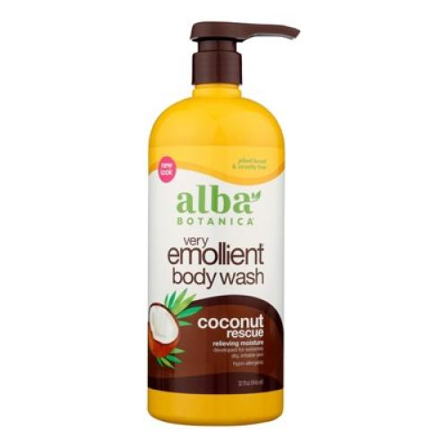 Alba Botanica Very Emollient Body Wash Coconut Rescue - 32 fz