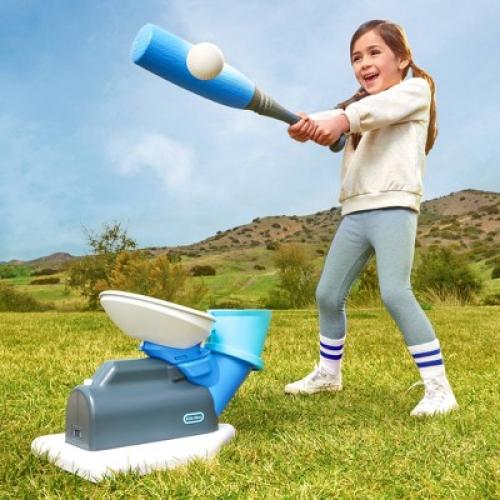Little Tikes 2-in-1 Pop and Pitch Trainer Toy Baseball Set - 6pc