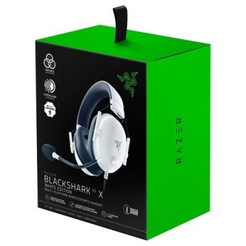 Razer Blackshark V2 X Wired Gaming Headset for PlayStation 4/Nintendo Switch/PC - White