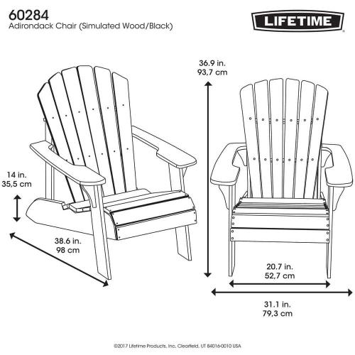 Black Composite Adirondack Chair