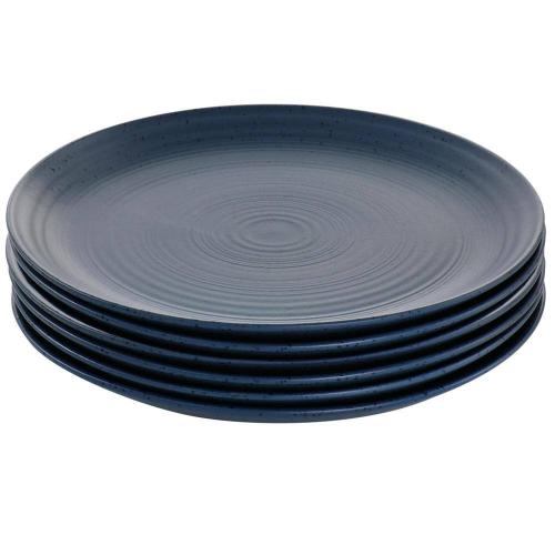 Bee and Willow Bee and Willow Home Milbrook 5 Piece 10 Inch Dinner Plate Set in Speckled Blue