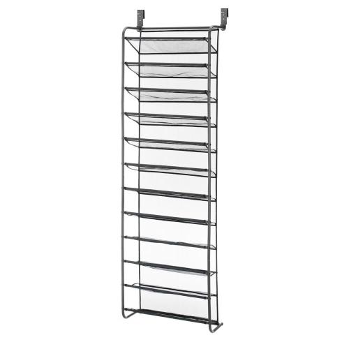 69 in. H 36-Pair Black Shoe Rack