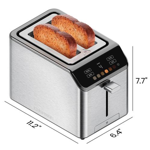 850 W 2-Slice Stainless Steel Wide Slot Toaster