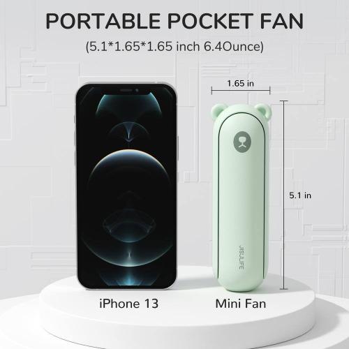 Size 5 in. Color Green Personal Fan in Green with 4500mAh Battery