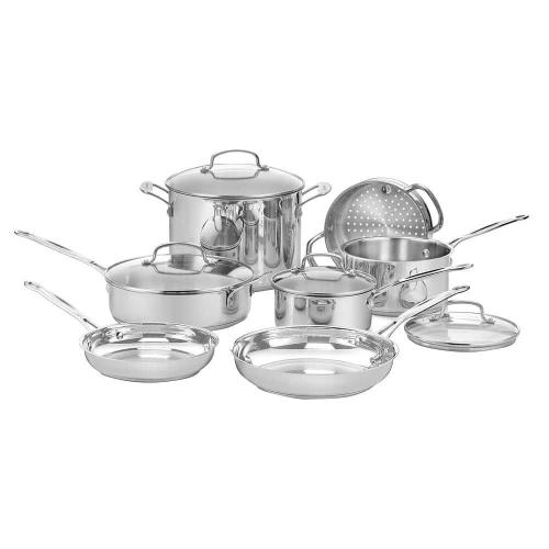 Chef's Classic 11-Piece Stainless Steel Cookware Set (ONLY 5 pieces)