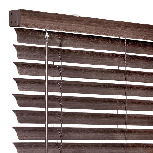 GII Luna Mahogany Cordless Light Filtering Venetian Blind with 2 in. Slats 32 in. W x 64 in. L