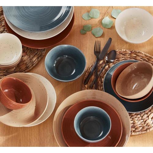 Siterra Painter's Palette 16-Piece Stoneware Dinnerware Set