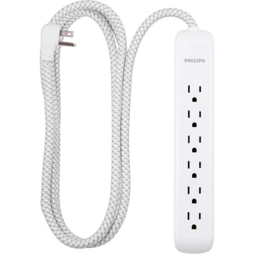 6 ft. Cord 6-Outlet Braided Cord Surge Protector