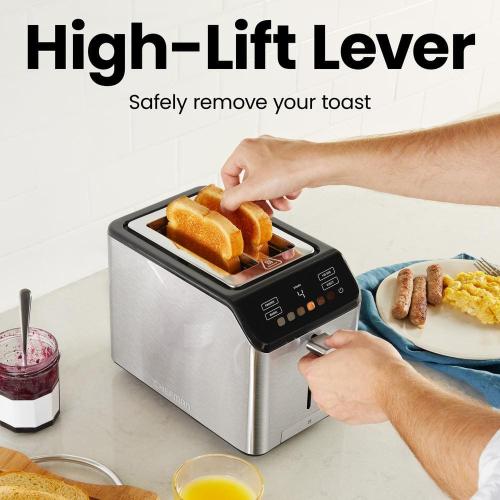 850 W 2-Slice Stainless Steel Wide Slot Toaster