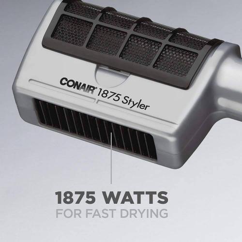 1875-Watt 2-Speed 3-in-1 Styling Hair Dryer with Cool Shot Button in Silver