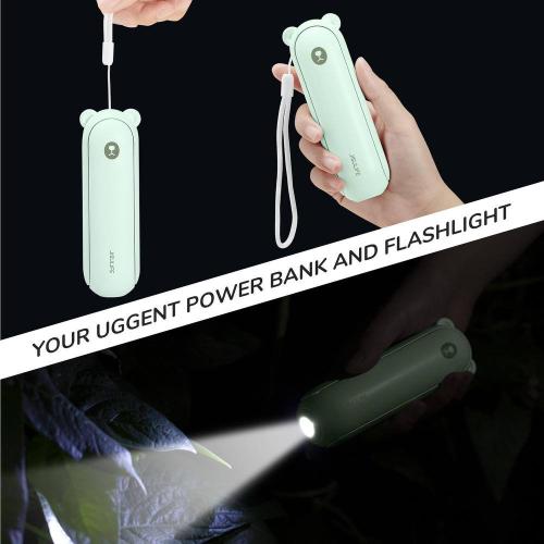 Size 5 in. Color Green Personal Fan in Green with 4500mAh Battery