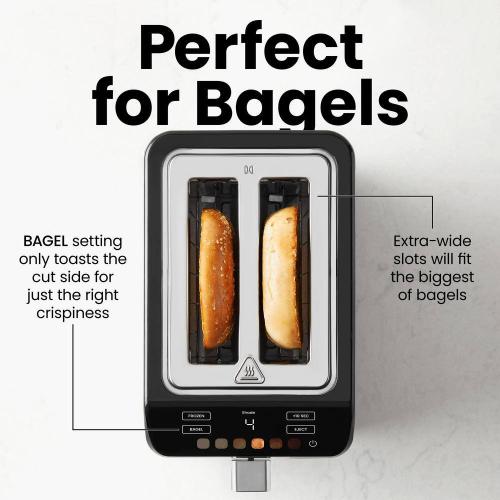850 W 2-Slice Stainless Steel Wide Slot Toaster