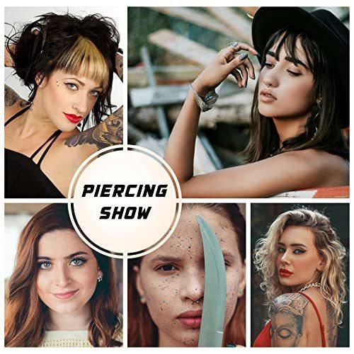 combofix Catheter Piercing Needles 6pcs 22G Gauge Catheter Piercing Needles IV Catheter Needles for Ear Nose Belly Piercing Disposable Piercing Needles…