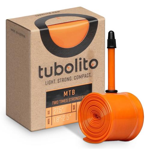 Tubolito Tubo-MTB 27.5 and 27.5/29 x 1.8-2.5 Inch 42mm Presta Valve Tube | Light Strong & Compact | 2X Puncture Protection | Standard & Plus Size Tires (27.5 x 1.8-2.5 Inch (Pack of 1))
