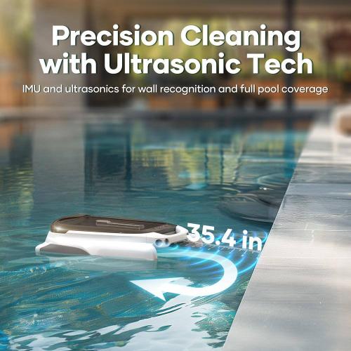 Surfer M1 Solar Powered Automatic Robotic Pool Skimmer Cleaner in White