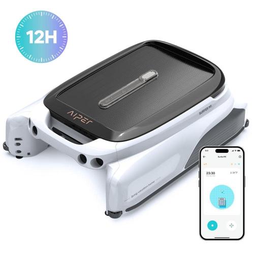 Surfer M1 Solar Powered Automatic Robotic Pool Skimmer Cleaner in White