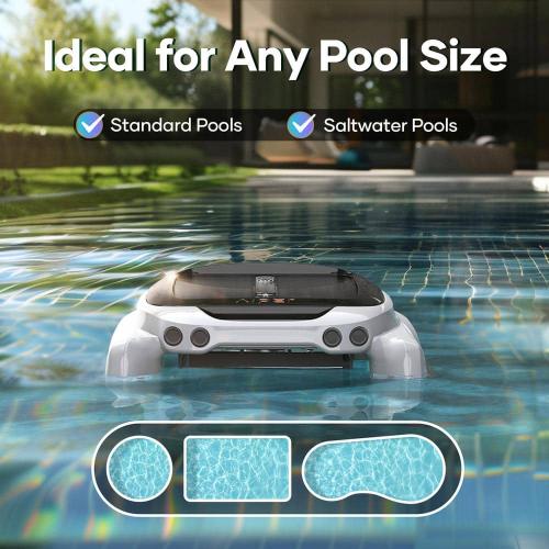 Surfer M1 Solar Powered Automatic Robotic Pool Skimmer Cleaner in White