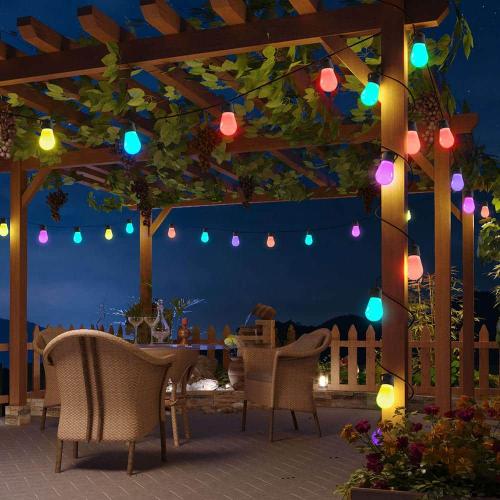 15-Bulbs 48 ft. Outdoor Plug-In LED Input Edison Bulb String Light