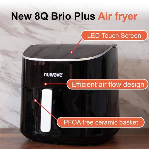 Brio Plus 8 Qt. Black Air Fryer