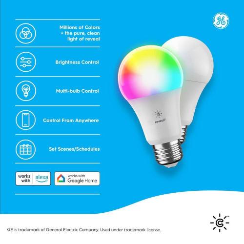 Reveal 60-Watt EQ A19 Full Color Smart Bulbs (3-Pack)