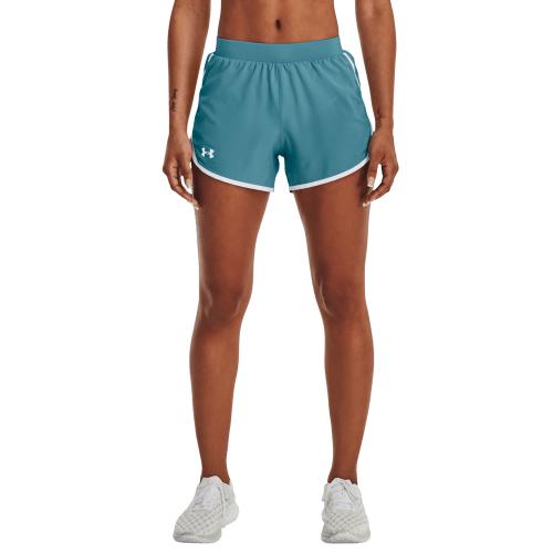 SIZE LARGE Under Armour Fly-By 2.0 Shorts for Ladies - Glacier Blue/White -