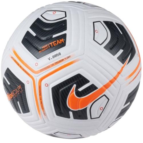 Nike Unisexs NK Academy - Team Recreational Soccer Ball White/Black/(Total Orange) 4