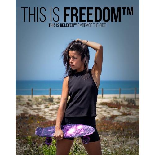 Deleven 22 Skateboard with Bright LED Wheels Skate Tool ABEC 7 Bearings - for Kids Beginners Adults