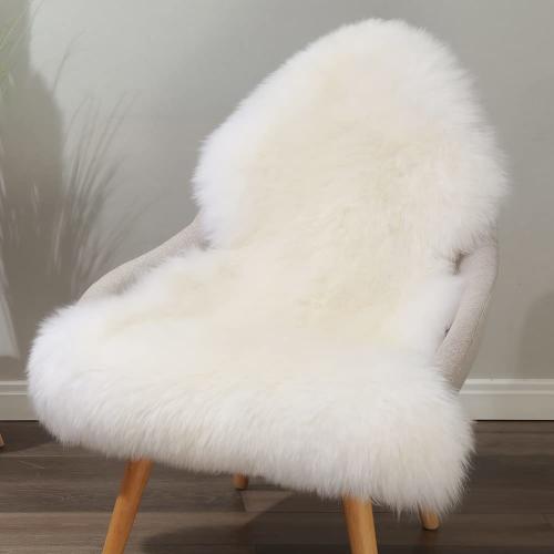 LLB Genuine Sheepskin Area Rug Wool Rug Fur Carpet Fluffy Shaggy Fur Rug for Living Room Kids Bedroom Real Sheepskin Throw Lambskin Rugs Sofa Mat Chair Seat Covers (Ivory White 2 x 3 ft Sheepskin)
