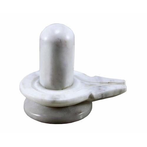 KLEO - Black Marble Stone Shiva Lingam Shiv Ling Idol Murti Statue Baahubali Design Size (3.5 Inches)