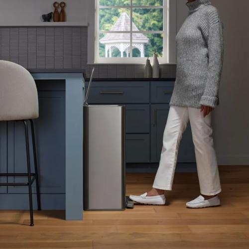 Stainless Steel Kohler Step Trashcans-Rectangle or Semi-Round Kitchen Trashcan
