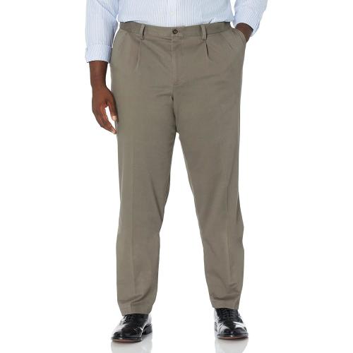 Dockers Men's Classic Fit Easy Khaki Pants - Pleated (Standard and Big & Tall) Standard 38W x 36L Dark Pebble