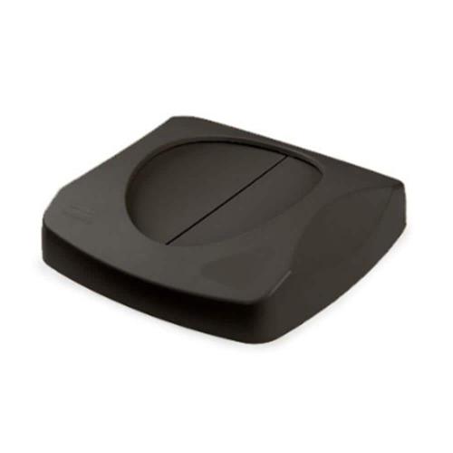 Size  23 Gal. Black Square Trash Can Swing Top Lid