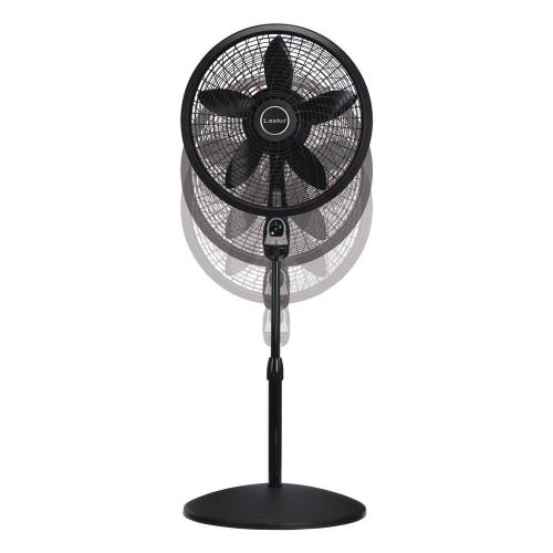 Cyclone Adjustable-Height 18 in. 3 Speed Black Oscillating Pedestal Fan with Programmable Timer and Remote Control